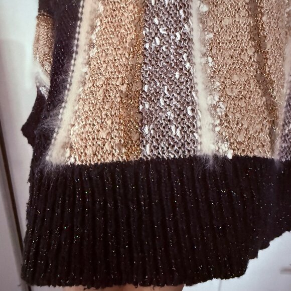 Vintage 80's Madeleine Angora Fur Embellished Knit Sweater sz L (44-46) - Picture 7 of 10